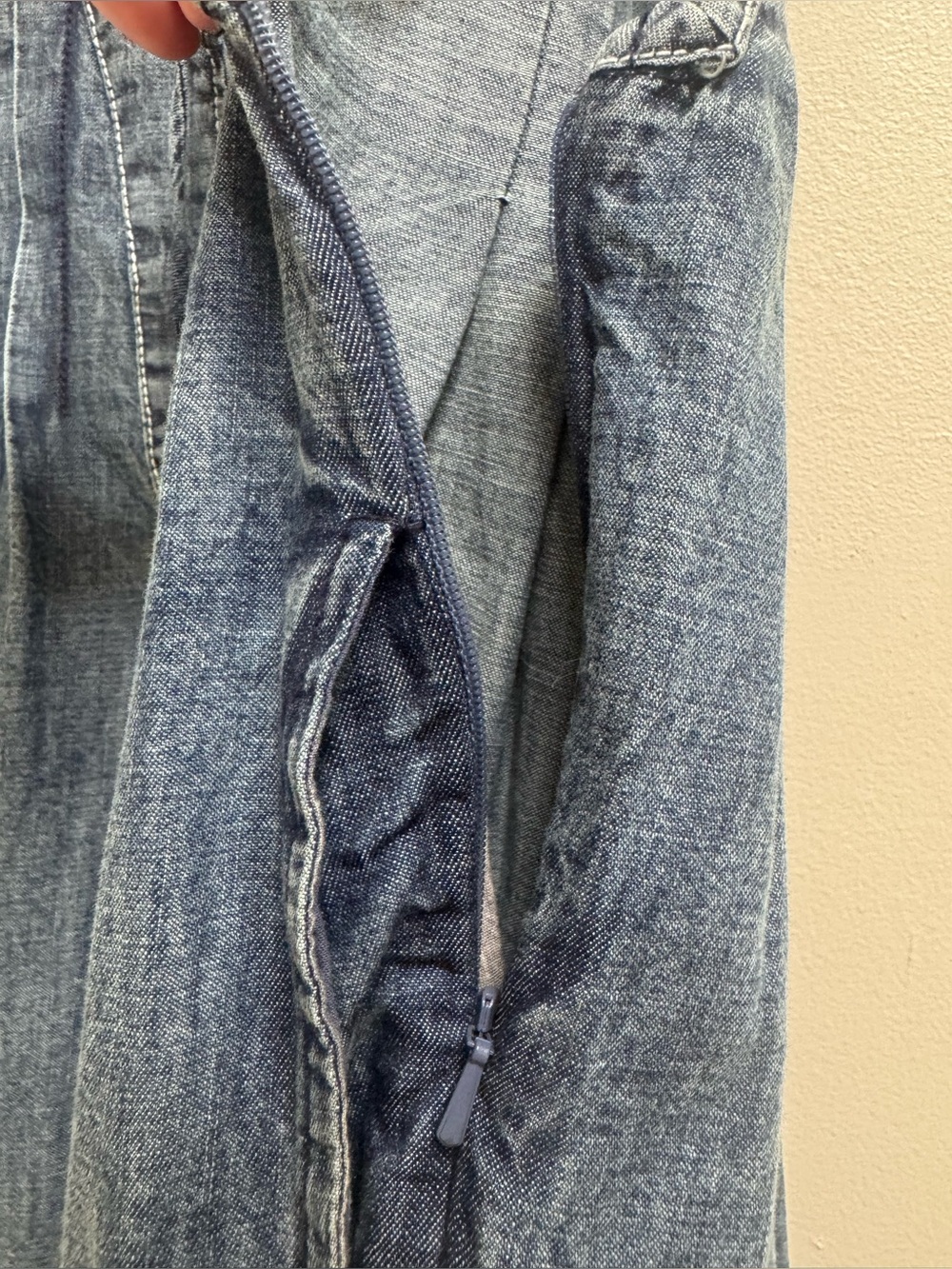 Free People Webster Pleated Romper 100% Cotton Small Medium Blue - Picture 10 of 16